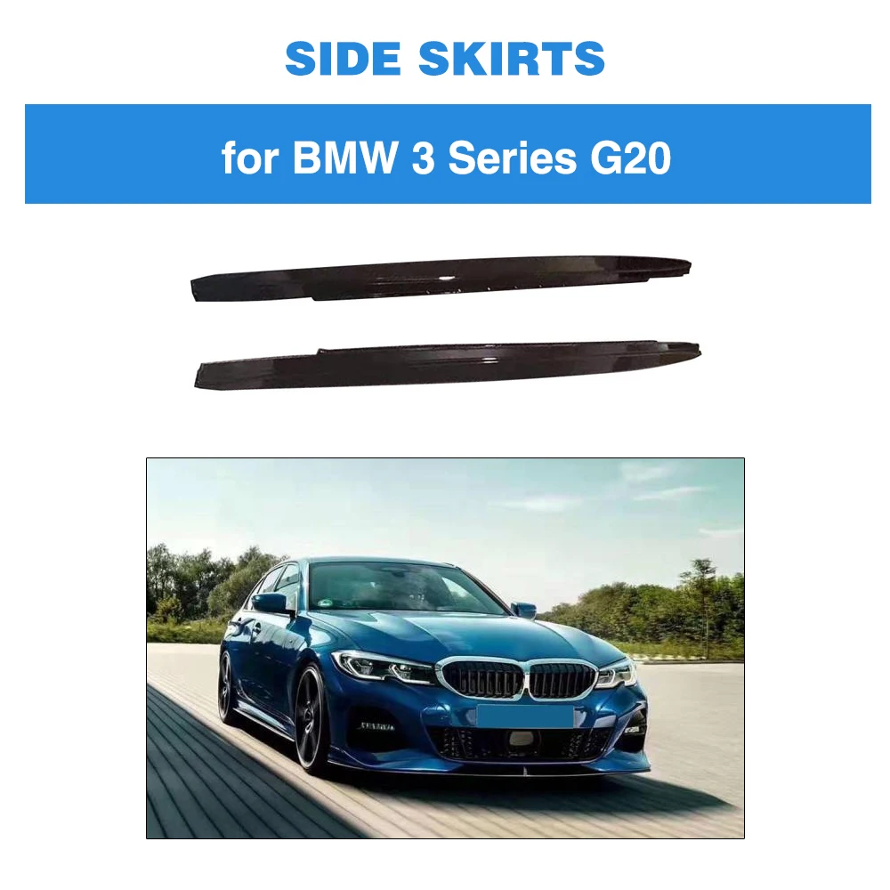 Глянцевые черные боковые юбки G20 G21 из АБС-пластика для BMW 3 серии M PORT 2019 2020