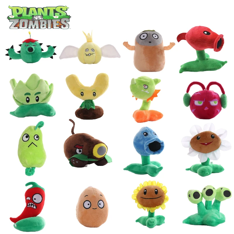 15-20Cm Piante Vs Zombies 2 Toy Peashooter Cartoon Peluche Anime Figure Cherry Bomb Girasole Wall-Nut Squash Split Pea Regalo Per Bambini
