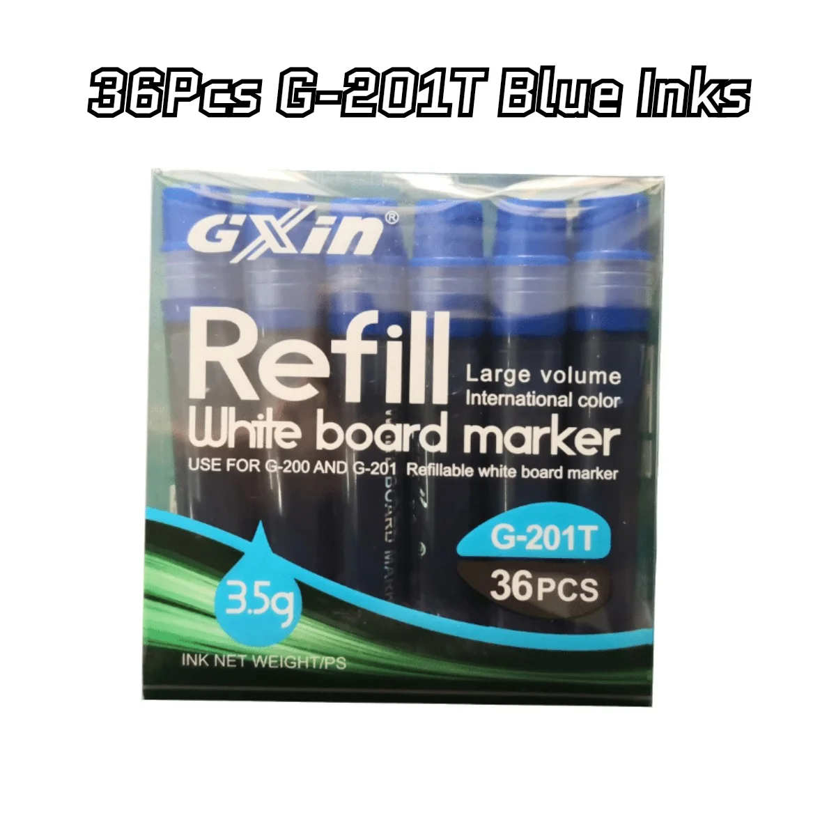 GXIN G201T 36Pcs Dry Erase Marker Refills for Office Supplies