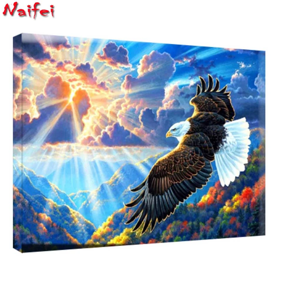 5D Diamond Painting Embroidery Cross Craft Stitch US Eagle Arts Mural Home Decor 
