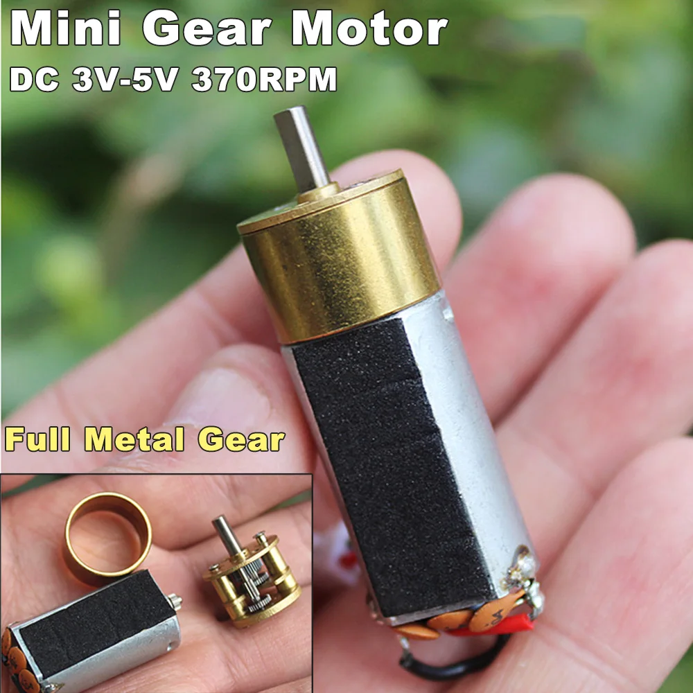 DC 5V-9V 6V 60RPM baja velocidad gran esfuerzo de torsión Micro N30 Full Metal Gear Motor Robot