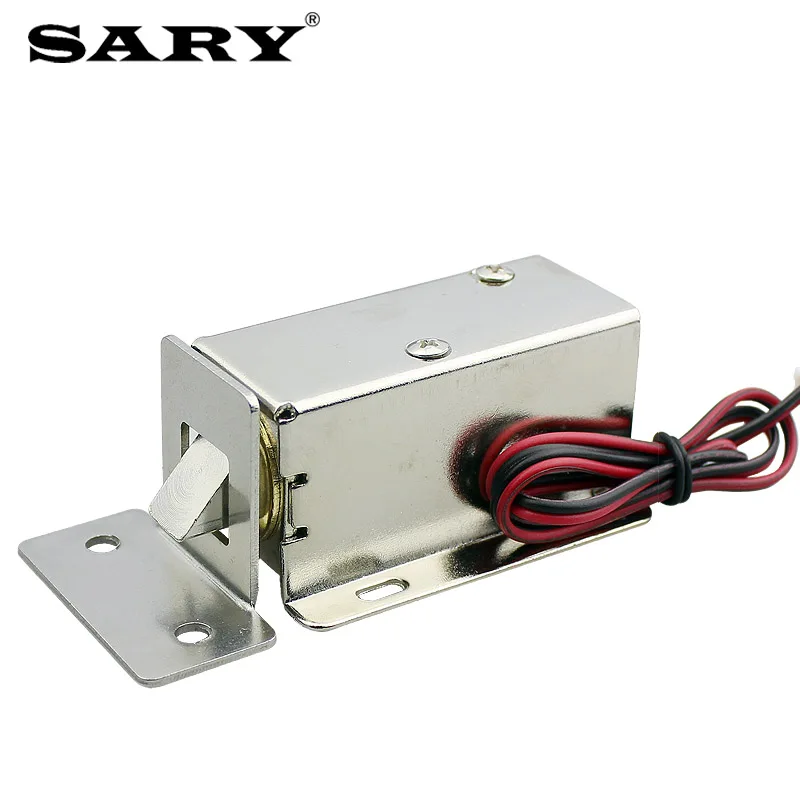 DC12V 0.8A маленький электромагнитный замок шкафчики для хранения электронный замок мини Электрический Болт замок ящика файл замок шкафа - Цвет: 24V lock and buckle