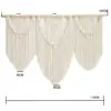 Large Wall Hanging Macrame Tapestry Home Decorative Curtain Hand Woven Bohemian Cotton Tapestry Wedding Background 6