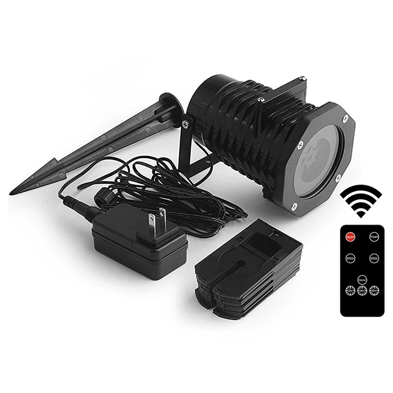 Window Stage Projection Lamp Christmas Spotlights Projector Wonderland Snowflake Lights Lamp Party Decoration Light - Цвет: A