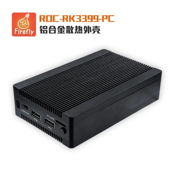 

ROC-RK3399-PC All-Aluminum Alloy Shell No Fan Design Beautiful Fine MiniPC Small Host