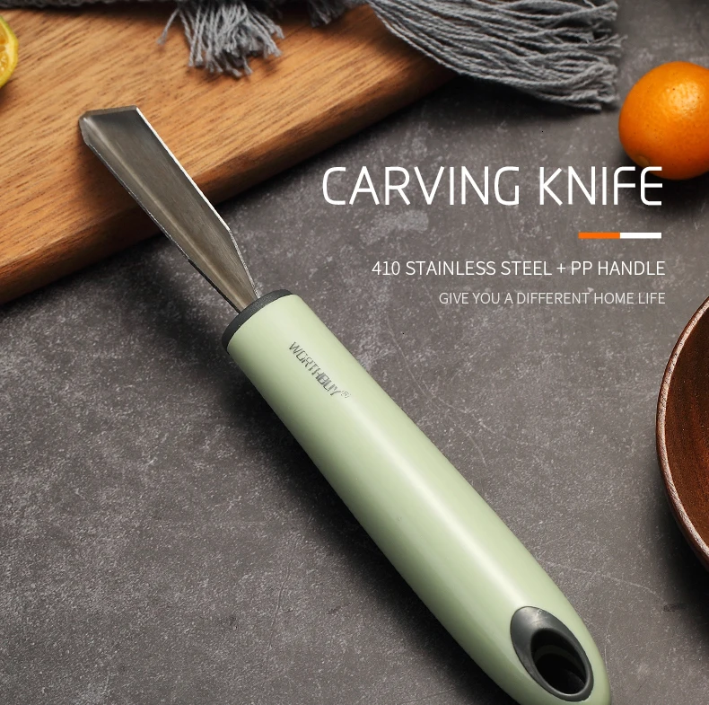 WORTHBUY креативный нож для резьбы по фруктам, терка для овощей из нержавеющей стали, слайсер с пластиковой ручкой, кухонные инструменты для овощей