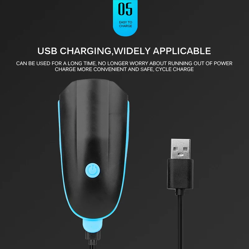 Велосипед ультра яркий usb зарядка водонепроницаемый удобный практичный электрический 5 звуков 120 дБ Рог колокольчик открытый велосипедный инструмент Рог светильник