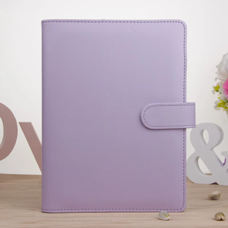 Cute Ring Stationery Business Notebook A5 A6 Genuine Leather Cover Loose Leaf Notebook Diary Travel Journal Sketchbook Planner (2)