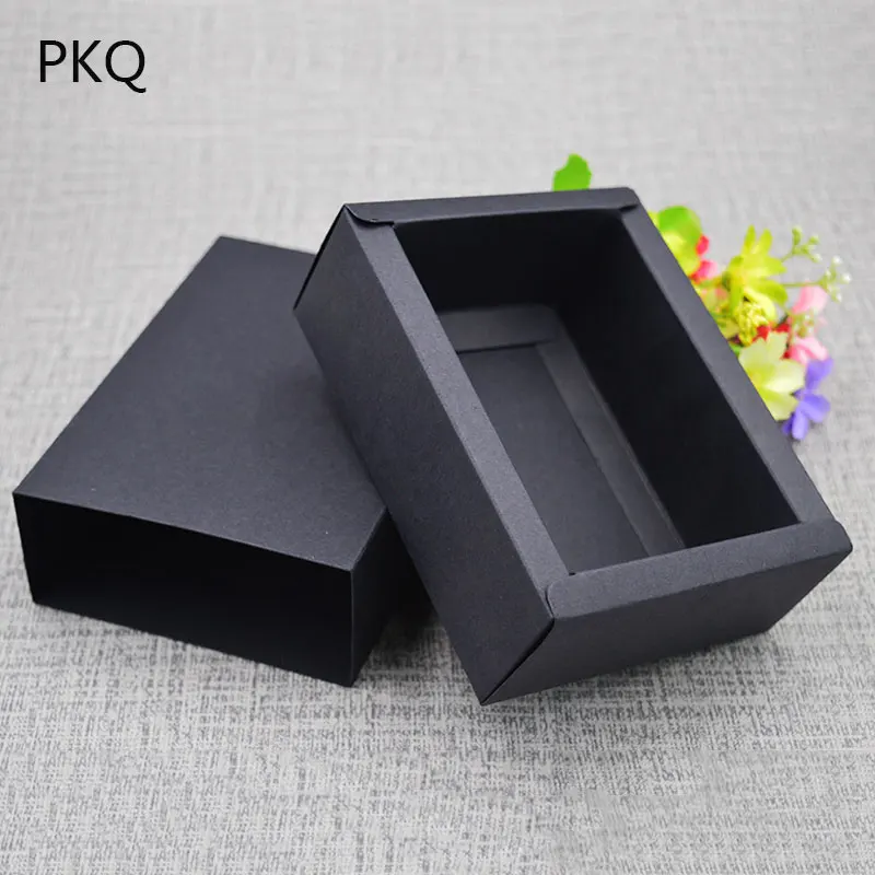 10pcs Square Drawer Box White/Brown Kraft Paper Boxes Blank Cardboard Gift Boxes Handmade Candy Soap Package Boxes 15*15*5.2cm