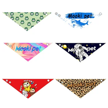 

Pet Dog Leopard Pattern Bandana Bibs Scarf Collar Waterproof Saliva Towel for Small Medium Large Dog Adjustable Pet Neckerchief