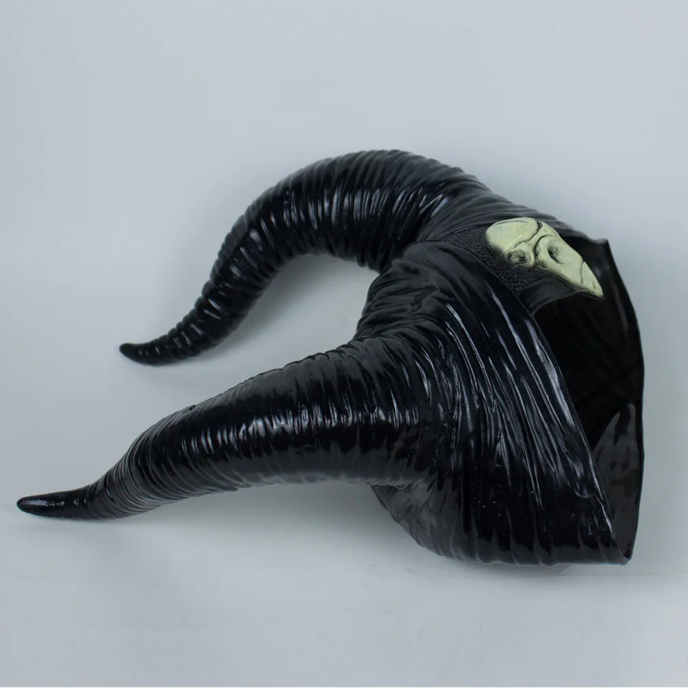 womens halloween costumes Halloween new style Maleficent:Mistress of Evil Headwear Mask Cosplay Props Unisex Halloween Black Queen Headgear Horns Hat spider woman costume