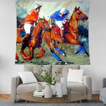 

PLstar Cosmos horse race Tapestry 3D Printing Tapestrying Rectangular Home Decor Wall Hanging style-3