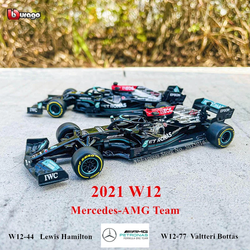 Bburago 1:43 2021 F1 Mercedes-AMG W12 44# Lewis Hamilton 77