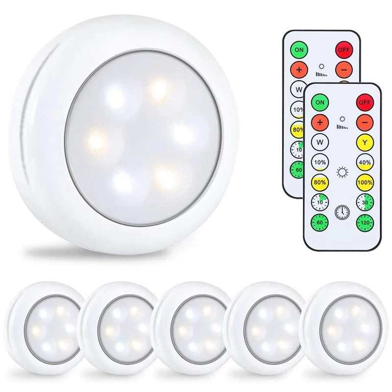 

ABSS-Wireless Led Puck Light with Remote Control,Under Cabinet Lighting,Led Closet Light,Battery Powered Night Lights,Stick on L