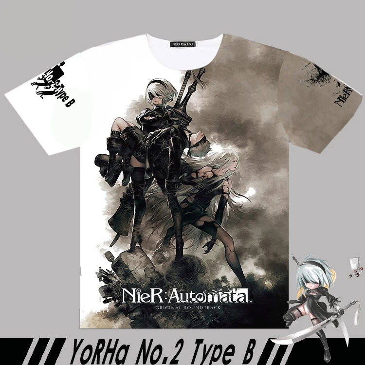 5 Японский аниме NieR: Automata косплей одежда полный графический Костюм Аниме Мода для мужчин и женщин футболки милый дизайн - Цвет: 5