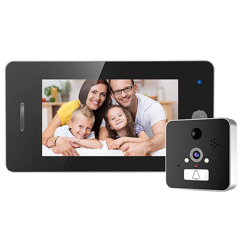 

4.3 Inch Screen Wireless Doorbell Ip Camera 960P 120 Degree Peephole with App Control Night-Vision Pir Motion Sensor