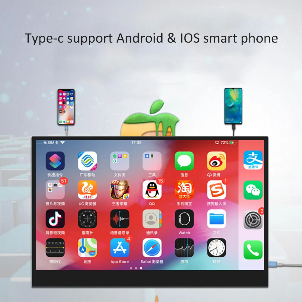 15 6 &quotБатарея встроенный Портативный Тип c сенсорный Экран для телефона DEX EMUI