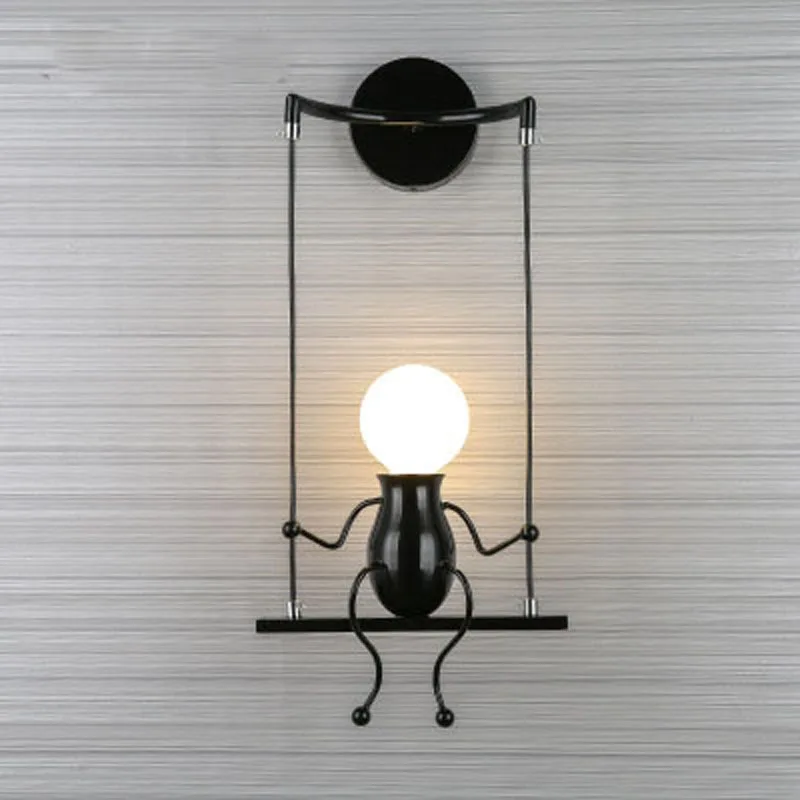  Machine villain wall lamp modern minimalist creative bedroom bedside wall lamp aisle corridor wroug - 4000206811941