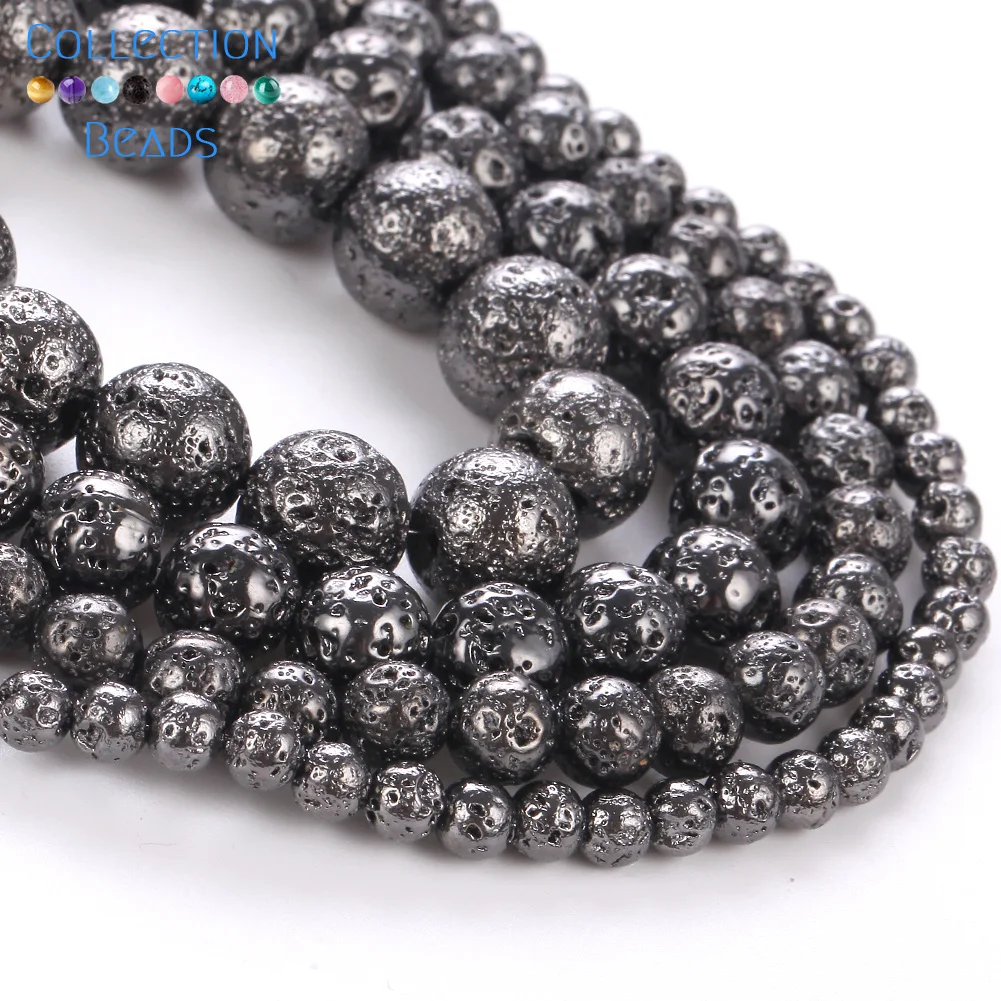 Natural Black Hematite Grade AAA Round Gemstone Loose Beads 2/3/4/6/8/10MM