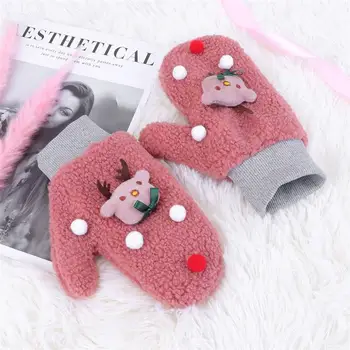 

1 Pair Elk Design Winter Gloves Full Cover Mitten Fashion Windproof Warm Hands Protector for Girls Riding