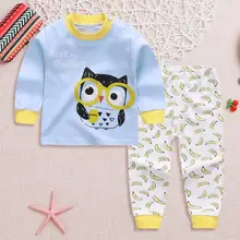 Милый повседневный комплект одежды из 2 предметов для мальчиков; футболка с длинными рукавами и штаны; свободные наряды