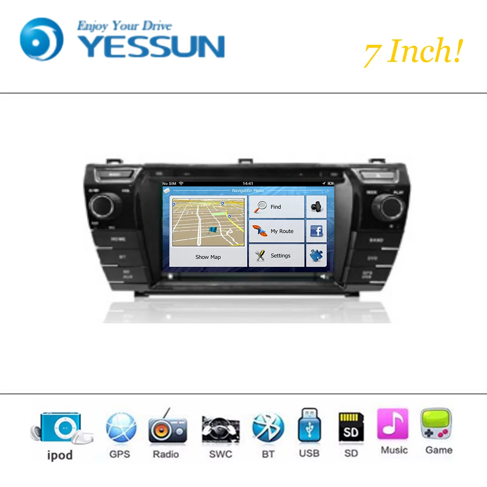 Автомобильный dvd плеер система Android Wince для Toyota Corolla 2014 2015 2016 автомагнитола стерео