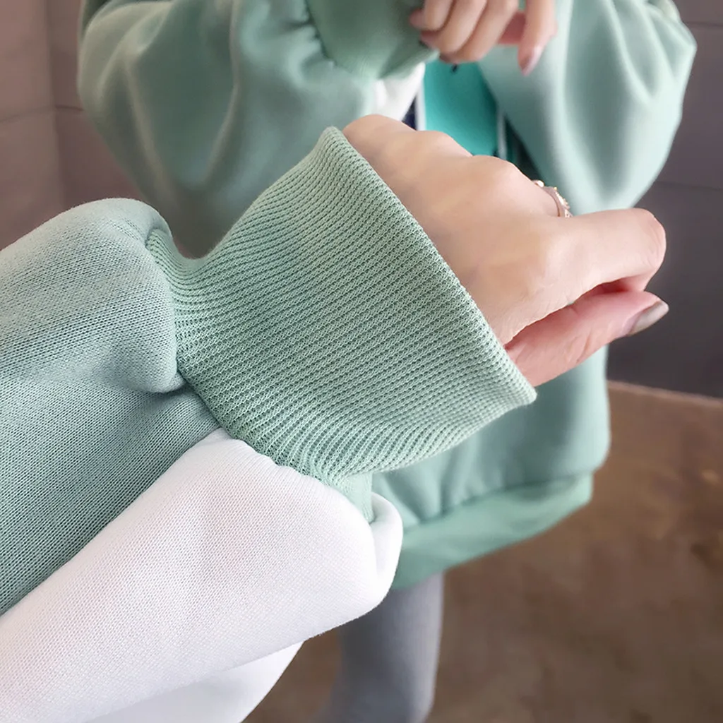 Winter Women Casual Loose Hoodie Dinosaur print Sweatshirt Hooded Pullover Coat sudaderas para mujer dropshiping W1023