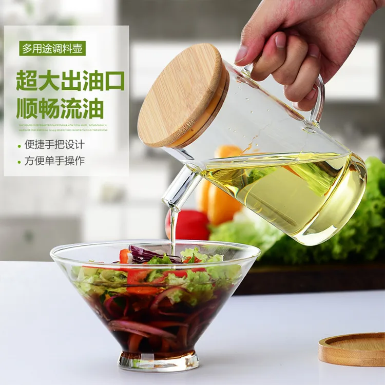 Стеклянная бутылка для масла, японская Герметичная Бутылка для масла, кухонная бутылка для уксуса, творческий соевый бытовой масляный соус