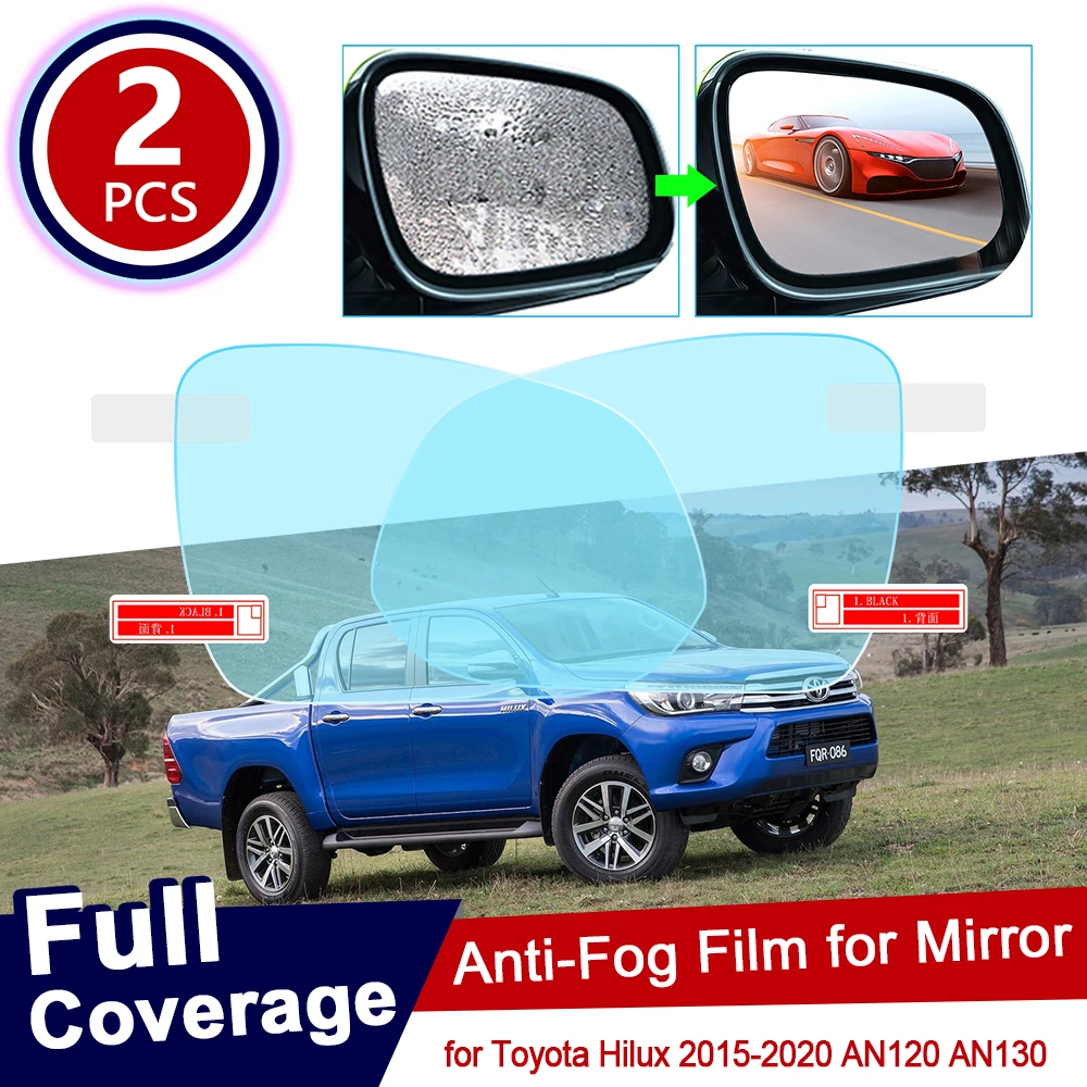 for Toyota Hilux~ AN120 AN130 120 130 Full Cover Anti Fog Film Rearview Mirror Rainproof Anti-Fog Accessories