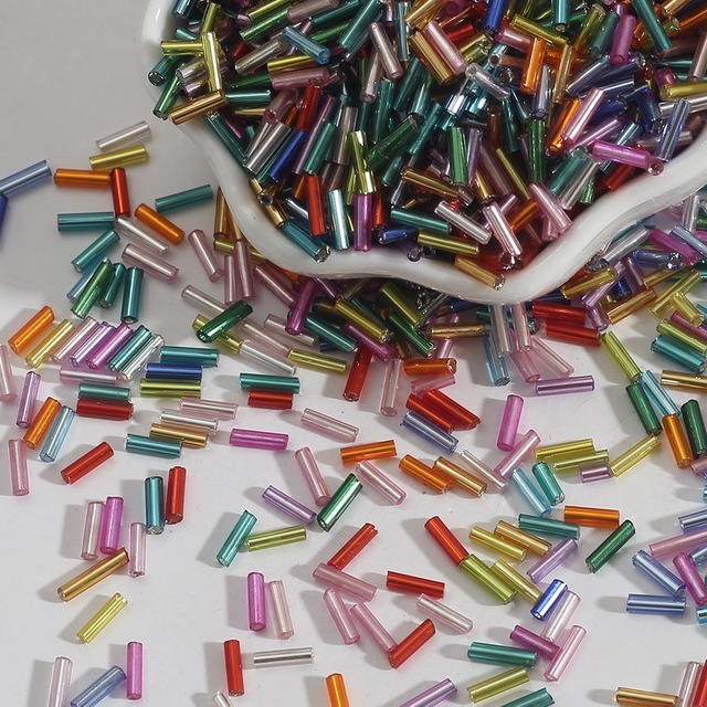 2x7mm Austria Crystal Tube Glass Beads Spacer Seed Beads For Jewelry Making DIY Necklace Bracelet