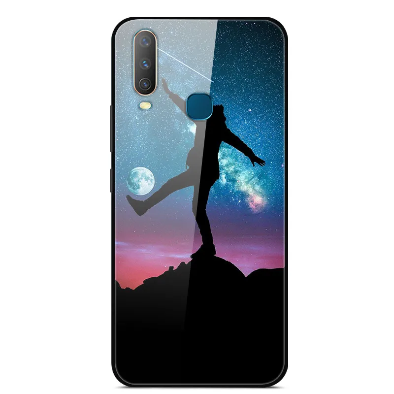 41 Чехол из закаленного стекла для vivo Y17, мягкий чехол-бампер с принтом для vivo Y 17 Y17 vivo Y12 Y15 Y3 1902, Твердый чехол для телефона - Цвет: 41