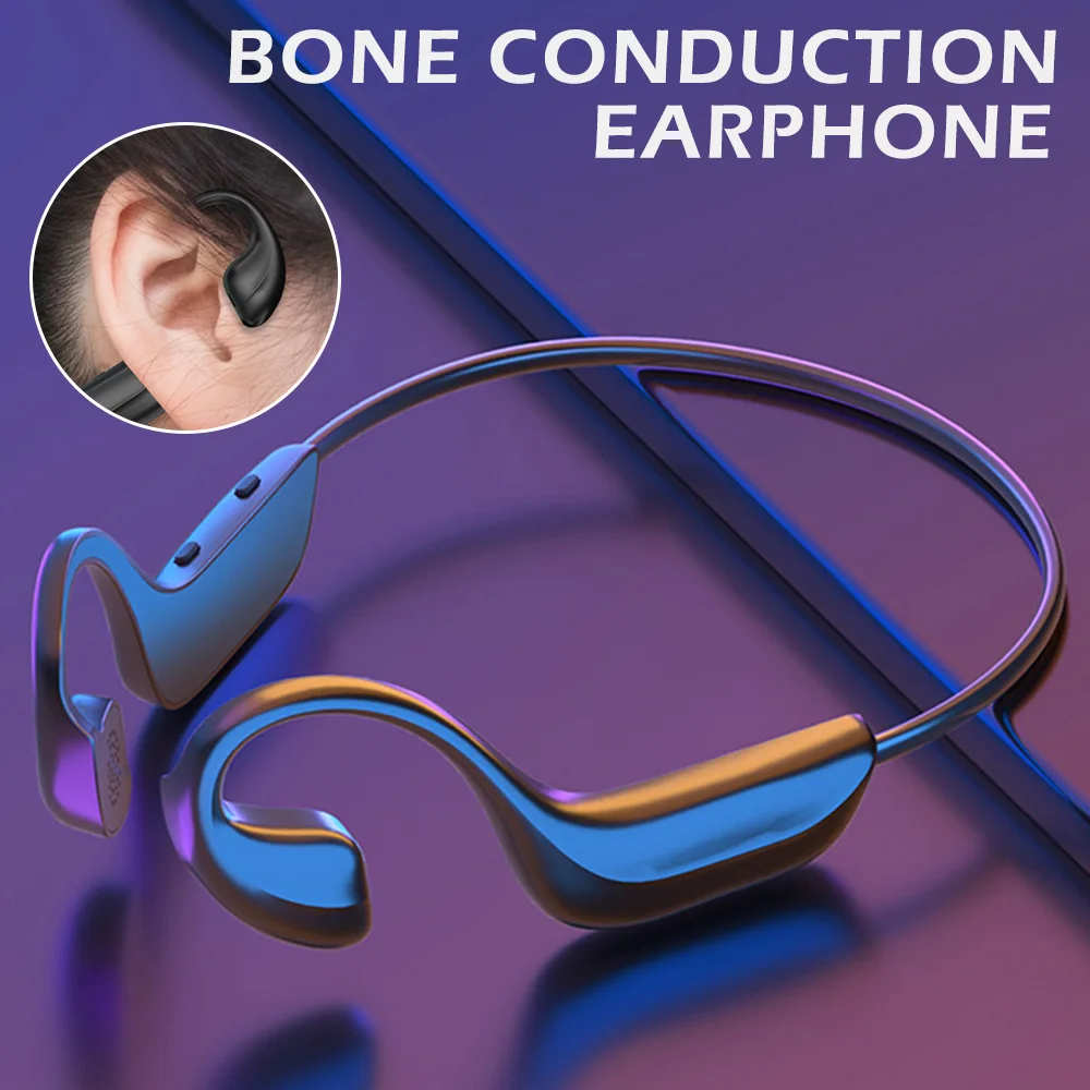 G100 Bone Conduction Bluetooth 5 0 Earbuds Headset Wireless Headphone Waterproof Sport Earphones With Microphone For All Phone