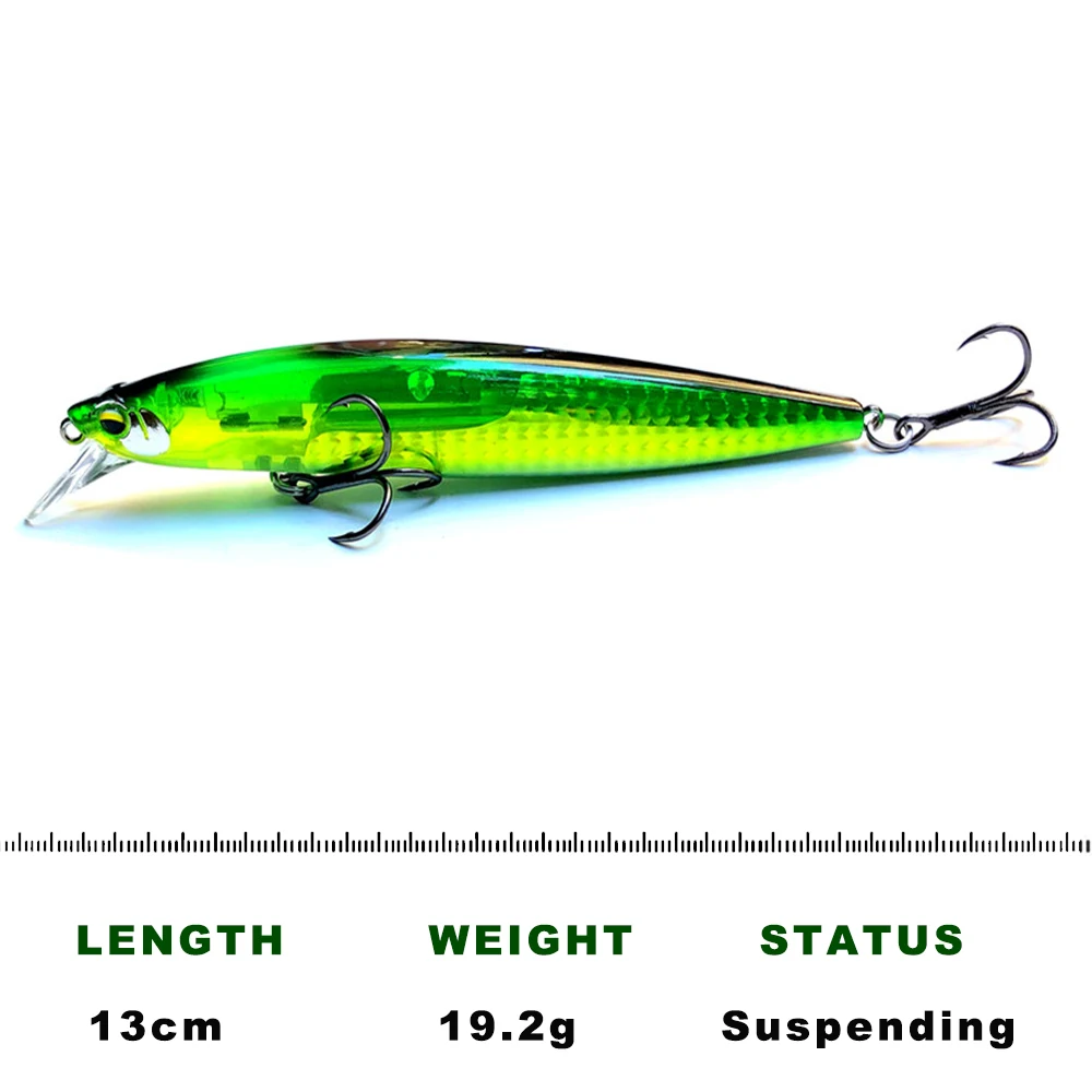 AYWFISH-̳ 130mm 19.2g ΰ ϵ ũ ̳, Wobblers ο ÷ ̵ Ͻ  3D   öƽ  ̳
