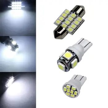 

Universal 11Pcs White LED Lights T10 & 31mm Car Reading Lamp Light Tag Kit Interior lamp Map Interior Lights Light Package G9R1