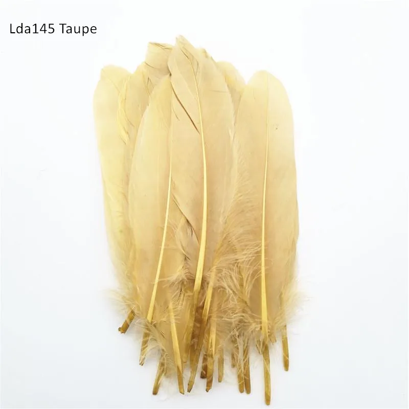 Lda145 Taupe 50 шт. натуральный Гусь Nagoire свободные перья для рукоделия 5-8 дюймов/14-20 см ювелирные изделия Аксессуары для одежды Свадебные украшения - Цвет: Lda145 Taupe