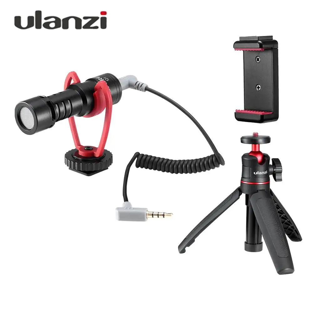 Ulanzi 3 варианта видео-комплект для смартфона 1 мини-штатив + держатель телефона