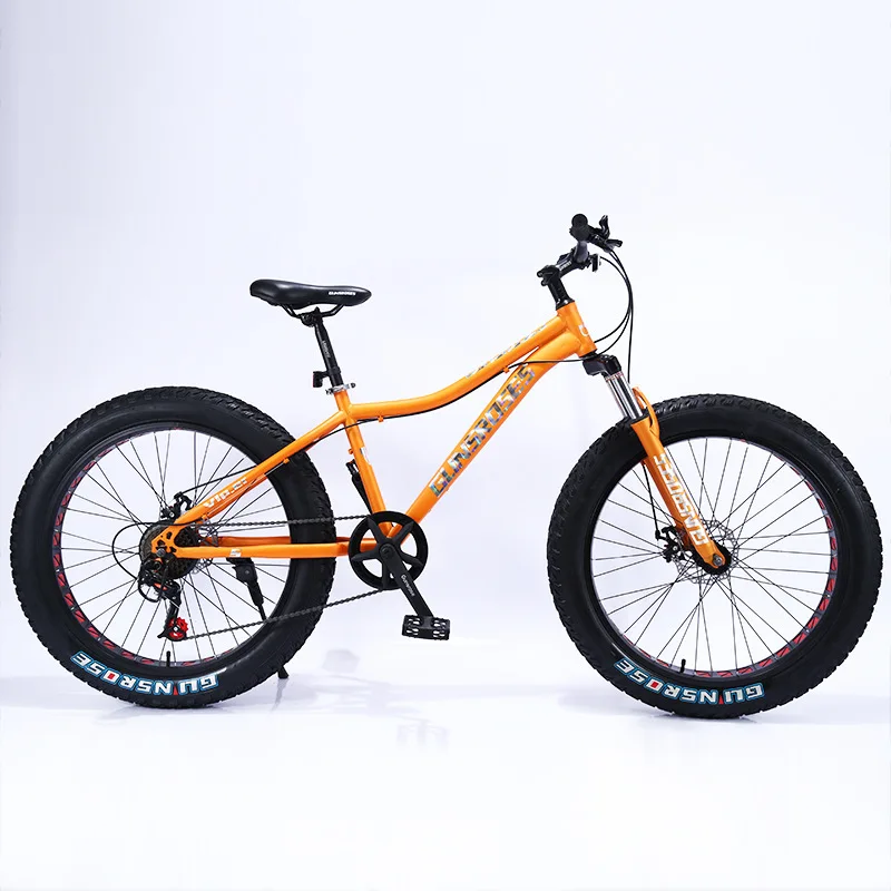 Fatbike 7/21/24/27 Variable Speed Off-Road Beach Snow Widened Big Wheel Fat Tire Mountain Bike Stunt MTB for Men Women | Спорт и