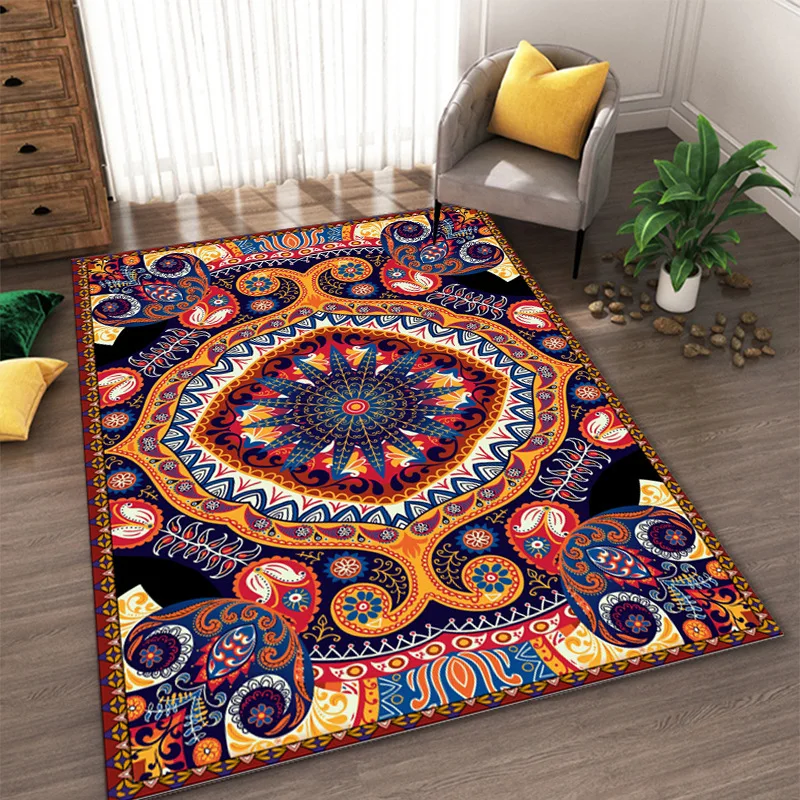 Non slip Mandala Style Floral Pattern Kitchen Rug Floor Mat Living Room Balcony Bathroom Bedroom Carpet Home Doormat Decoration|Carpet| - AliExpress