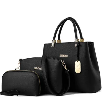 

Ragcci Brand 3PCS Set Women Composite Messenger Bag Bee Diamonds Panelled Leather Handbag Female Shoulder Bags Top-handle Bolsas