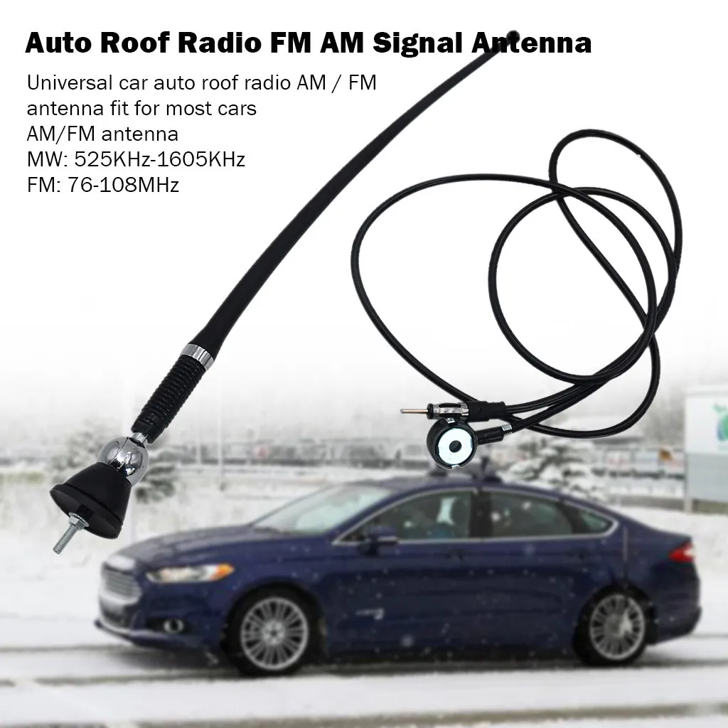 Новая Поворотная Универсальная автомобильная антенна Авто радио антенна на крышу FM AM сигнальная антенна 180 градусов планка Антабки черная резиновая Конструкция# P10
