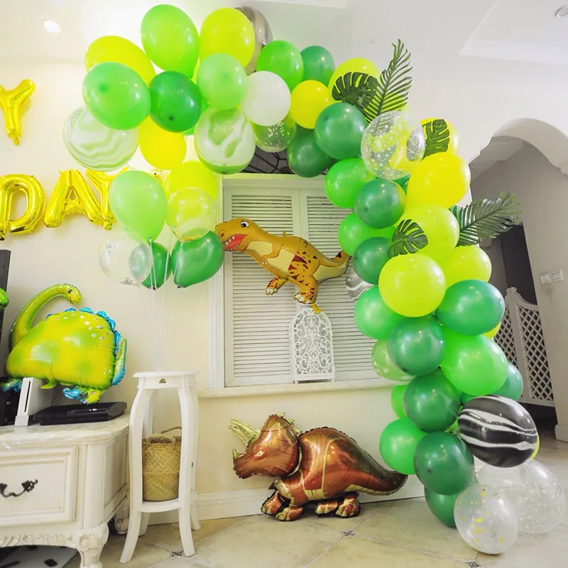 Dinosaur Party Balloons Supplies Paper Dinosaur Garland for Kids Boy Birthday Party Decoration Jurassic World Jungle Party Decor