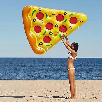 

Inflatable Pizza Slice Floating Row Air Mattress Swimming Pool Float Adults Beach Holiday Bed Party Toys Piscina