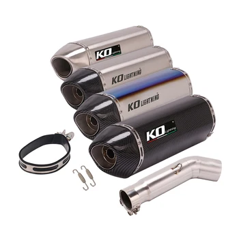 Escape Motorcycle Exhaust Middle Link Pipe And 51mm Tail Pipe Stainless Steel Exhaust System For Suzuki GSX-750 GSR 750