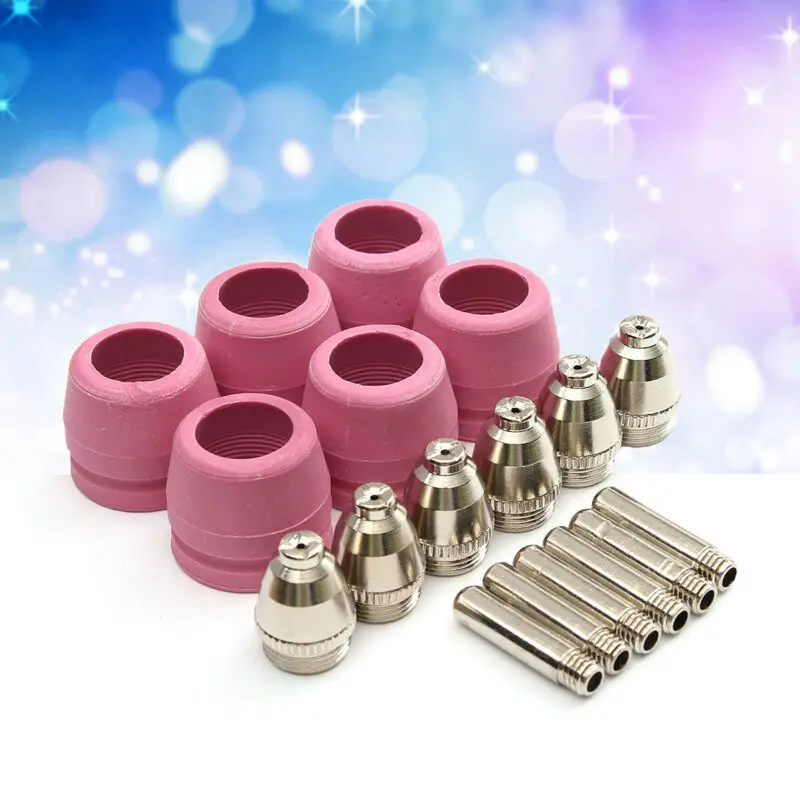 18x Electrodes Shield Cups Tips Welding Consumables Plasma Cutter Set Equipment