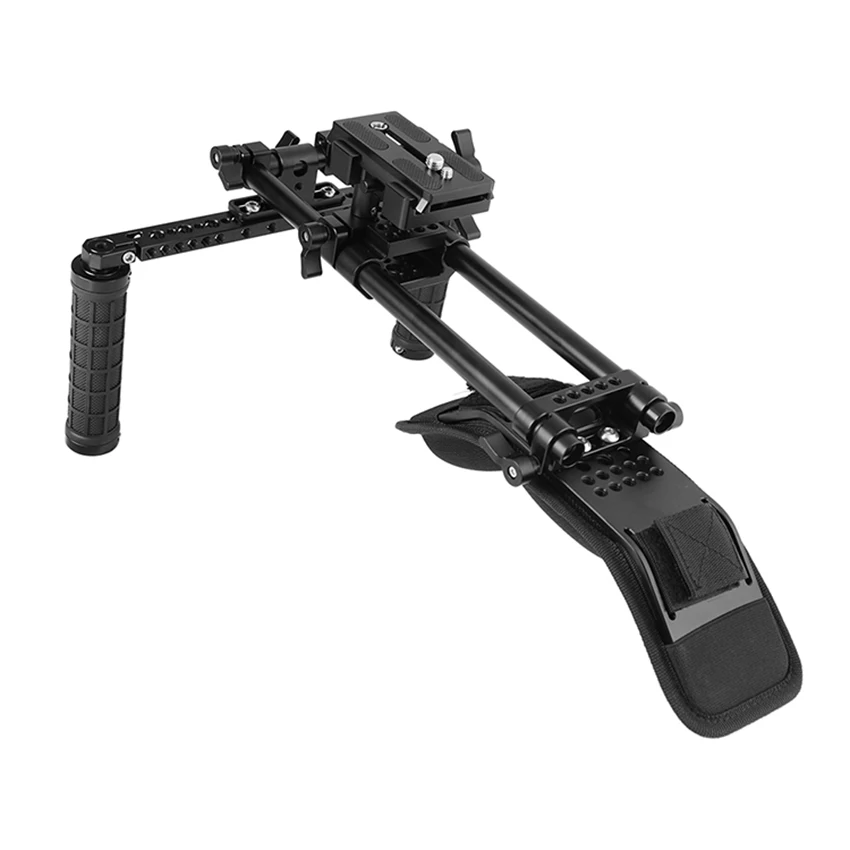 

CAMVATE Shoulder Mount Kit With Manfrotto QR Plate & 15mm Railblocks Supporting System For DV Camcorder C2236