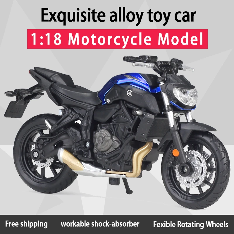 Maisto 1:18 Yamaha 2018 MT 07 Alloy Diecast Model motocykla wykonalne shork  absorber zabawki dla dzieci prezenty kolekcja zabawek|Diecasts & Toy  Vehicles| - AliExpress