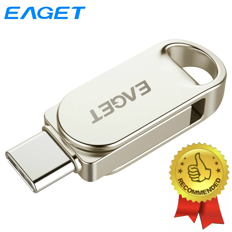 Мини-флешка Eaget флеш-накопитель USB Type-C 128 ГБ 64 OTG 3 0 32 для телефонов Samsung Huawei Xiaomi