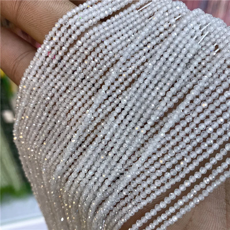 Winziger 2, 3, 4 mm natürlicher facettierter Zirkonstein, lose Perlen, Quarzkristall für Schmuckherstellung, DIY-Armband, Halskette, Ring, Zubehör – Detail 8