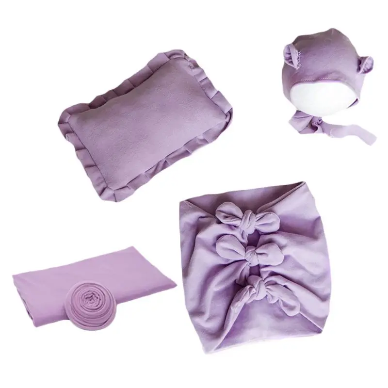 

Newborn Photography Suit Baby Wraps Towel Photo Background Cloth Hat Pillow Prop X5XE
