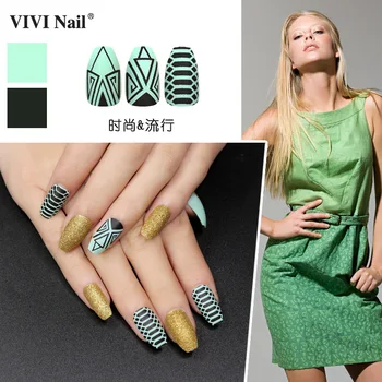 

24 sheet/set Fake False Nails Matte Ballet Coffin Tips New Arrivals Art Design Pure Colorful Wearable Manicure JM-A017-0059